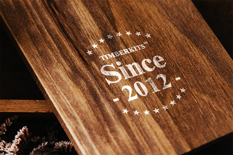 Logo painted on on wood saying since 2012